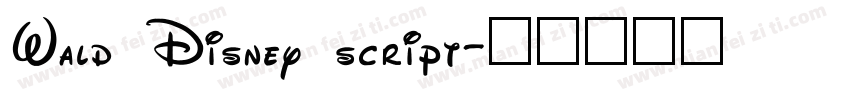 Wald Disney script字体转换